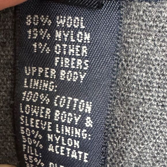 J.Crew Men’s S Wool Blend Gray Button Front Lined Winter Topcoat Overcoat Jacket - Picture 5 of 9